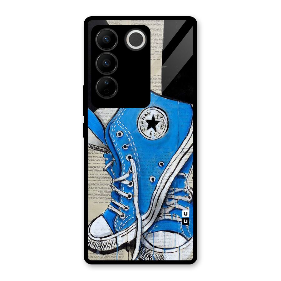 Blue Shoes Glass Back Case for Vivo V27