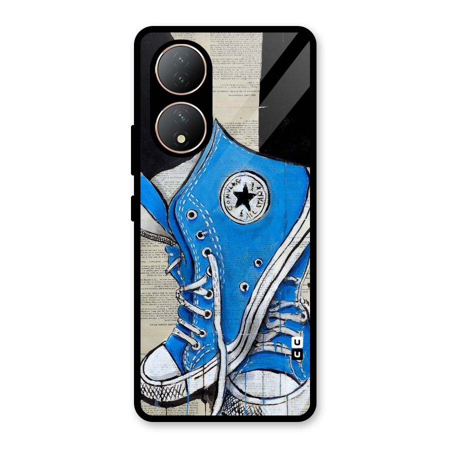 Blue Shoes Glass Back Case for Vivo Y100A