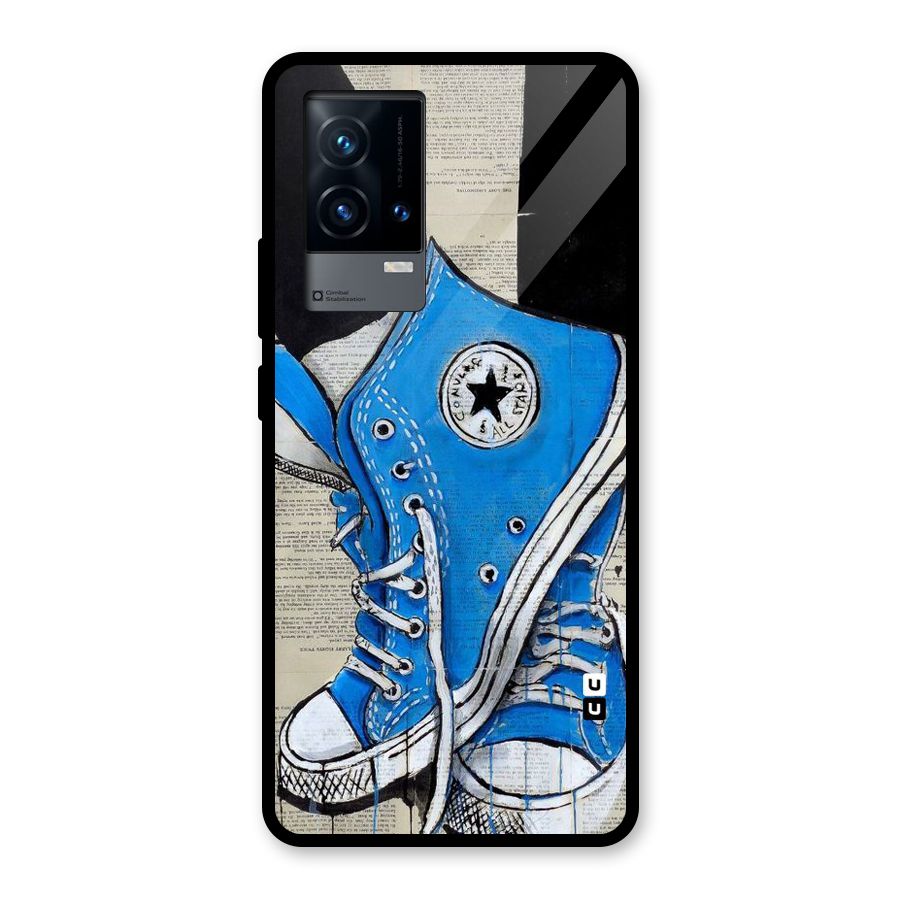 Blue Shoes Glass Back Case for iQOO 9 5G