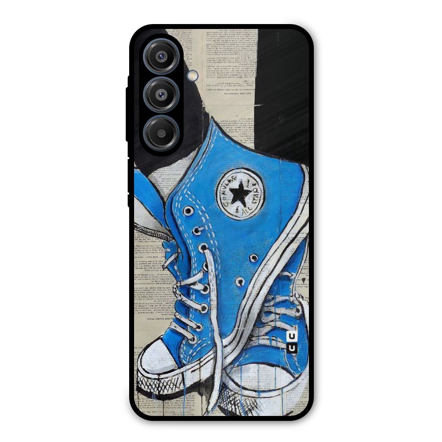 Blue Shoes Metal Back Case for Galaxy A16 5G