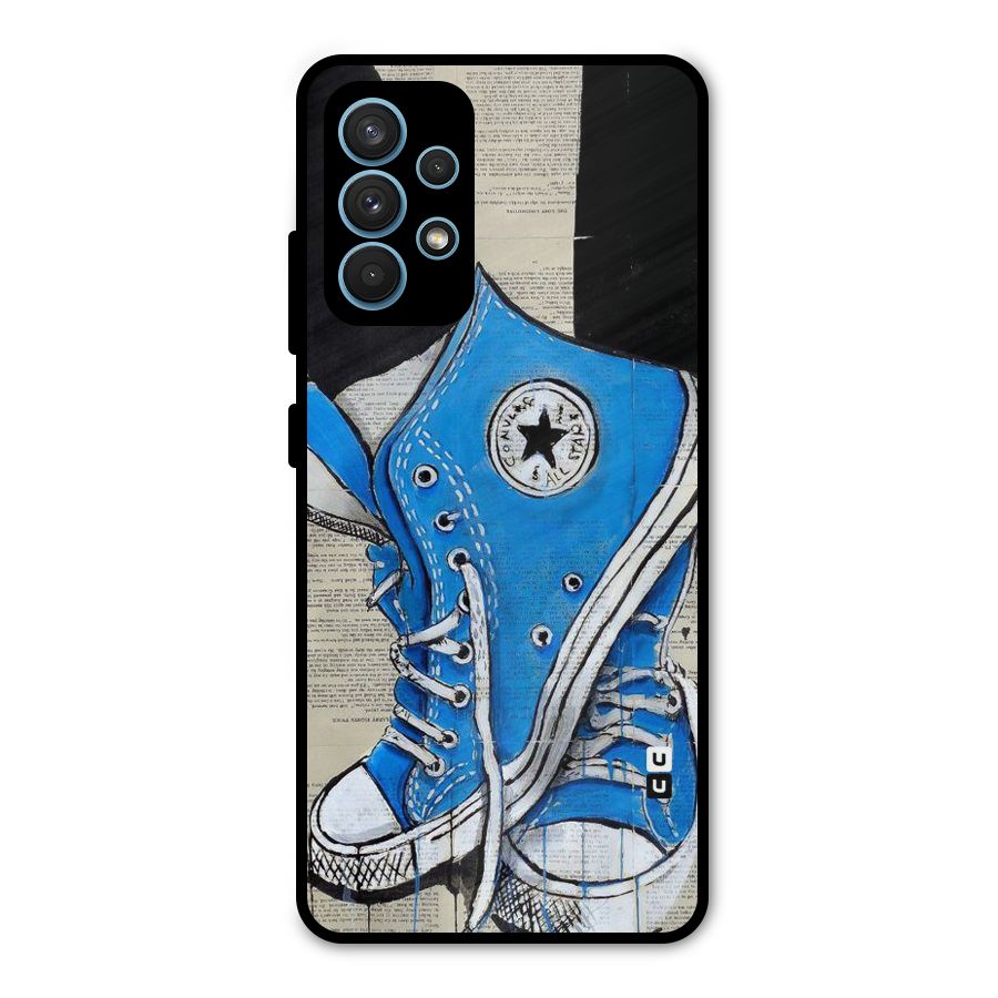 Blue Shoes Metal Back Case for Galaxy A32