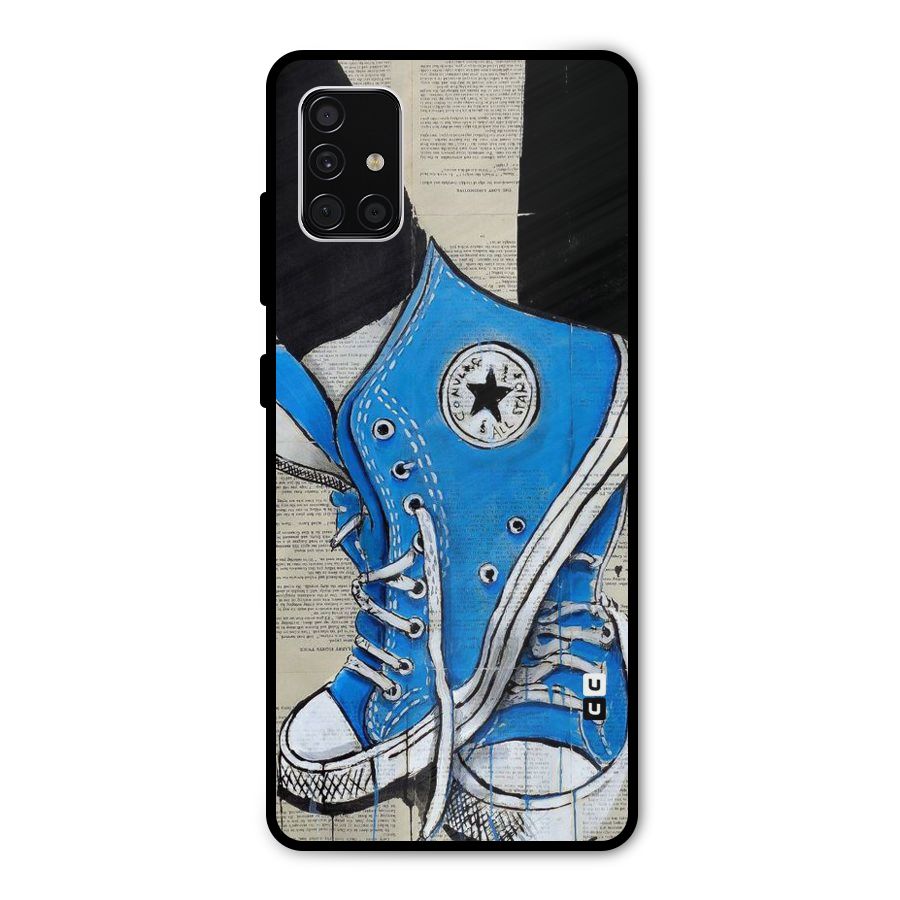 Blue Shoes Metal Back Case for Galaxy A51