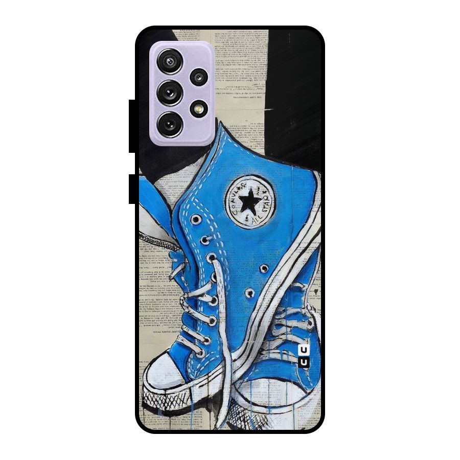 Blue Shoes Metal Back Case for Galaxy A72