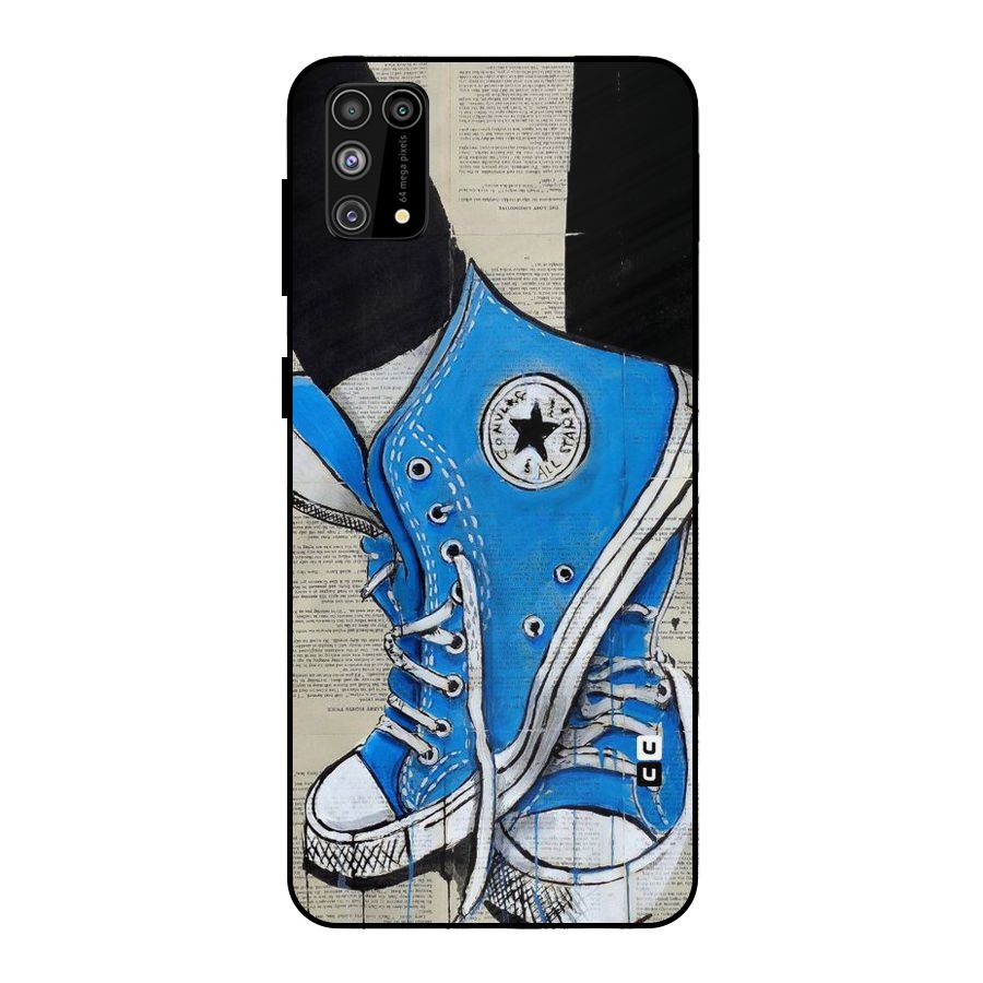 Blue Shoes Metal Back Case for Galaxy M31
