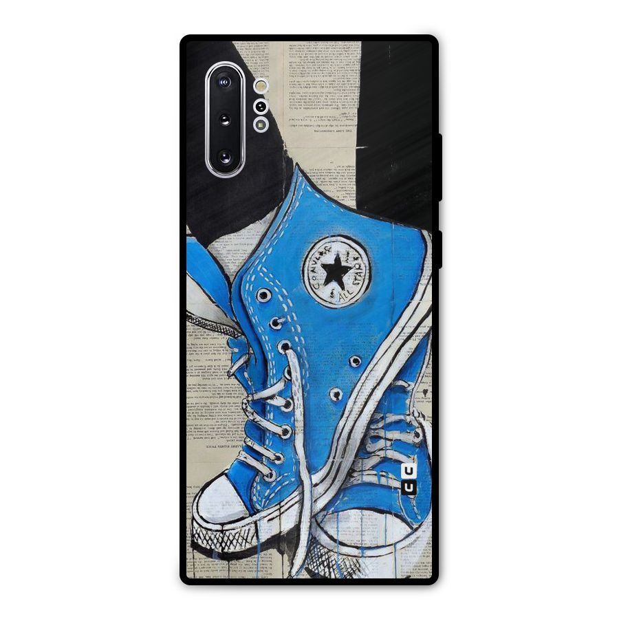 Blue Shoes Metal Back Case for Galaxy Note 10 Plus