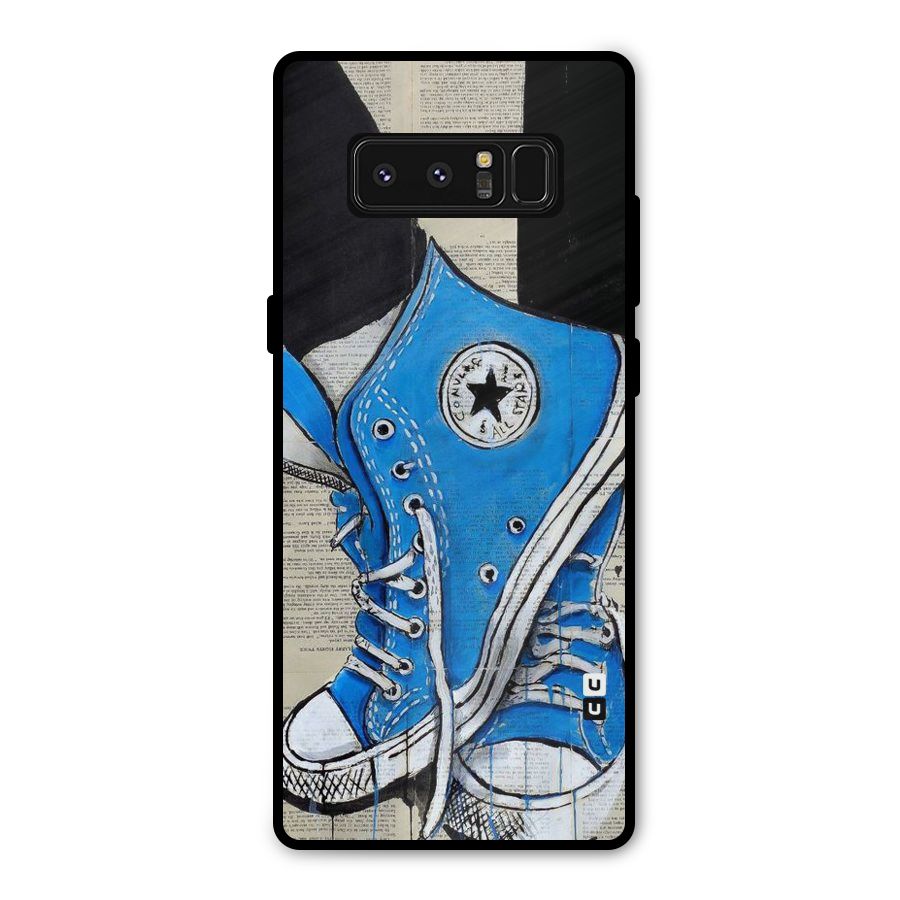 Blue Shoes Metal Back Case for Galaxy Note 8