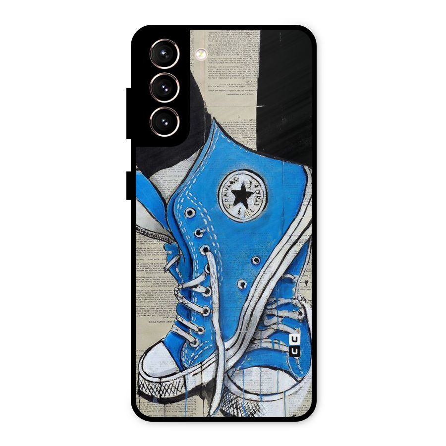 Blue Shoes Metal Back Case for Galaxy S21 5G