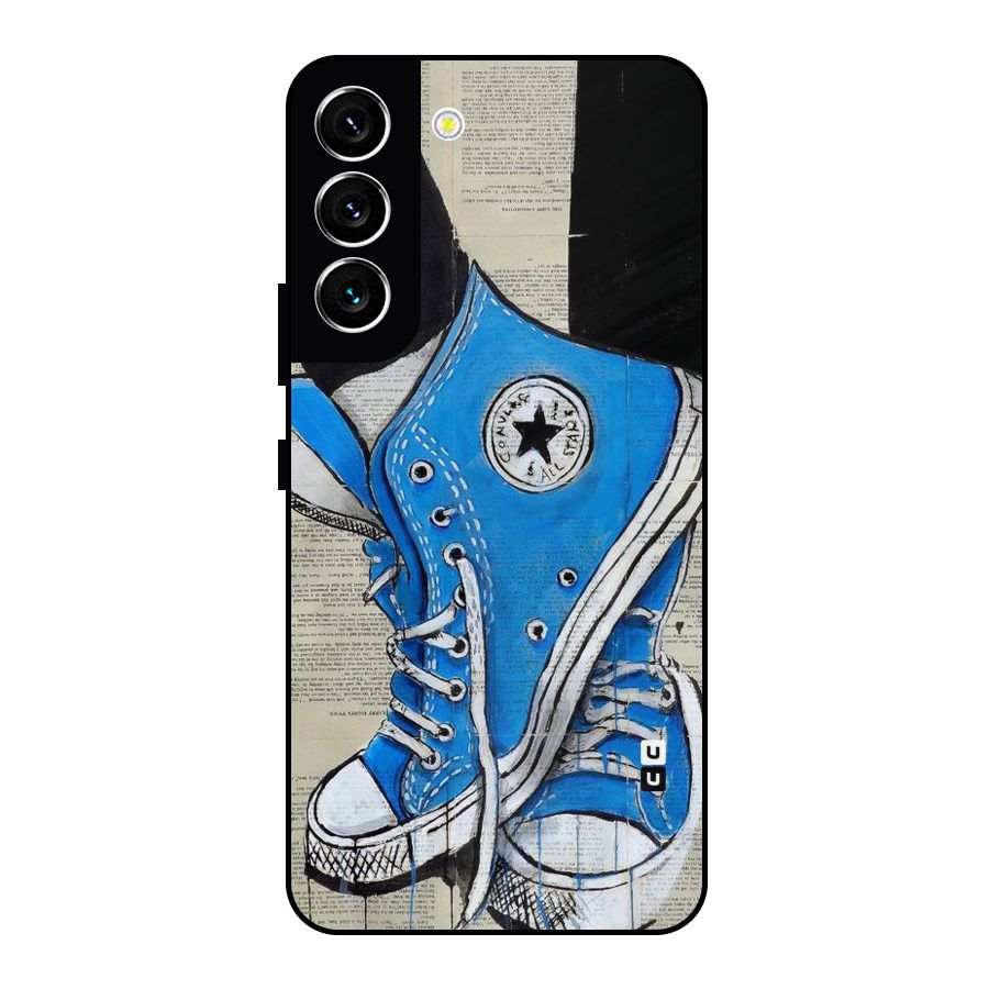 Blue Shoes Metal Back Case for Galaxy S22 5G