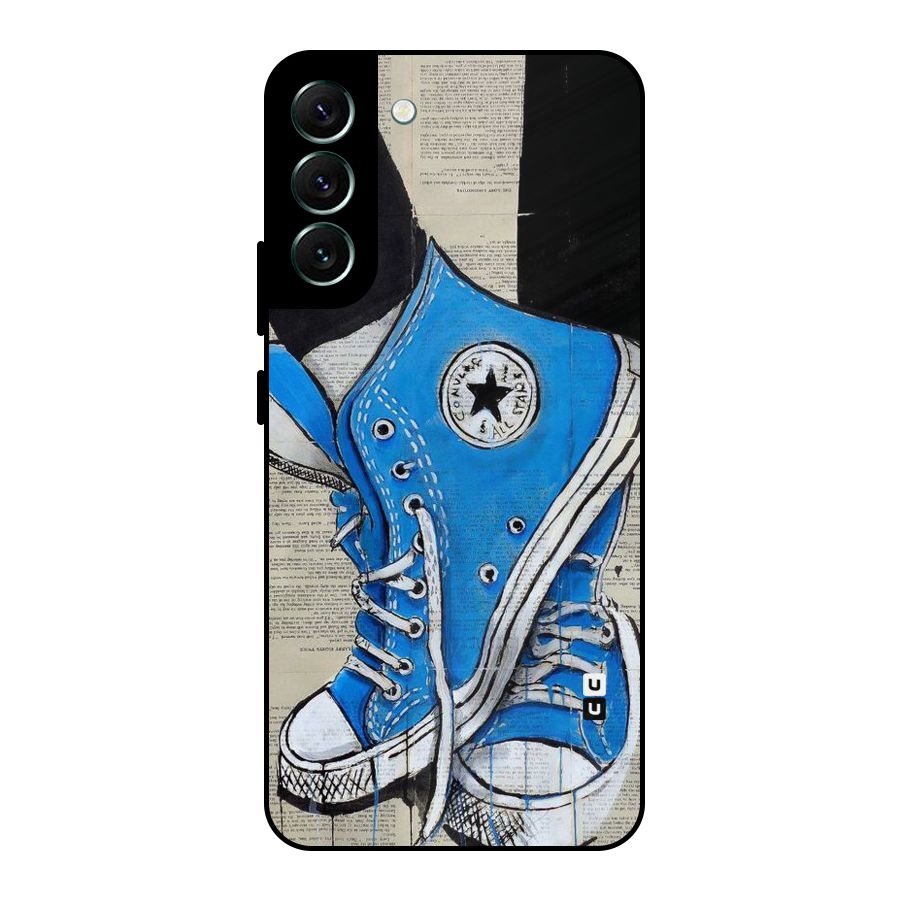 Blue Shoes Metal Back Case for Galaxy S22 Plus 5G
