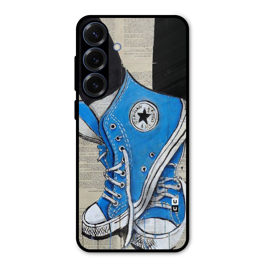 Blue Shoes Metal Back Case for Galaxy S25 Plus