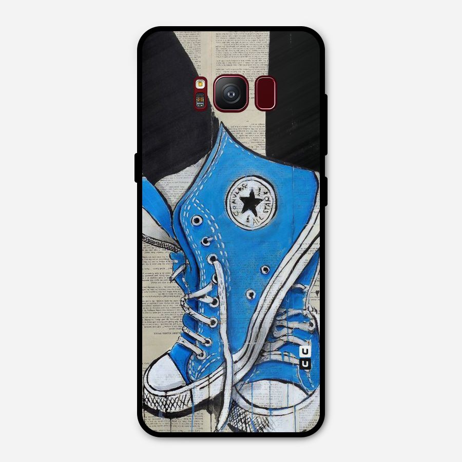 Blue Shoes Metal Back Case for Galaxy S8
