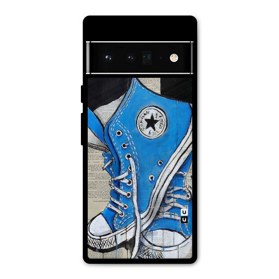 Blue Shoes Metal Back Case for Google Pixel 6 Pro