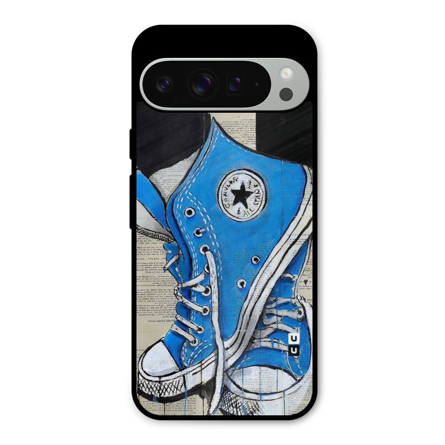 Blue Shoes Metal Back Case for Google Pixel 9 Pro XL