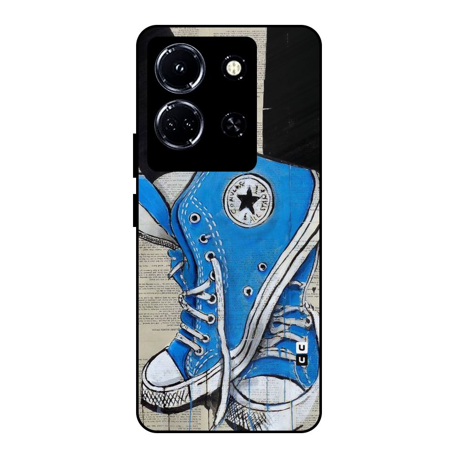 Blue Shoes Metal Back Case for Infinix Note 30 5G