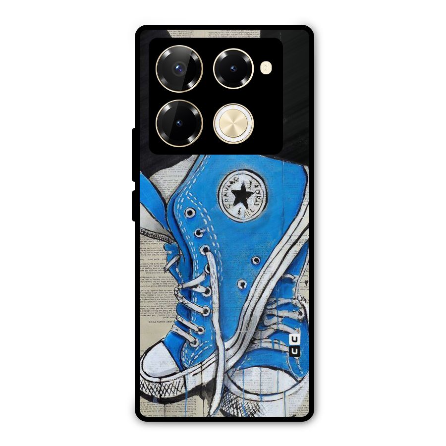 Blue Shoes Metal Back Case for Infinix Note 40 Pro