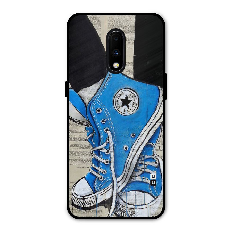 Blue Shoes Metal Back Case for OnePlus 7
