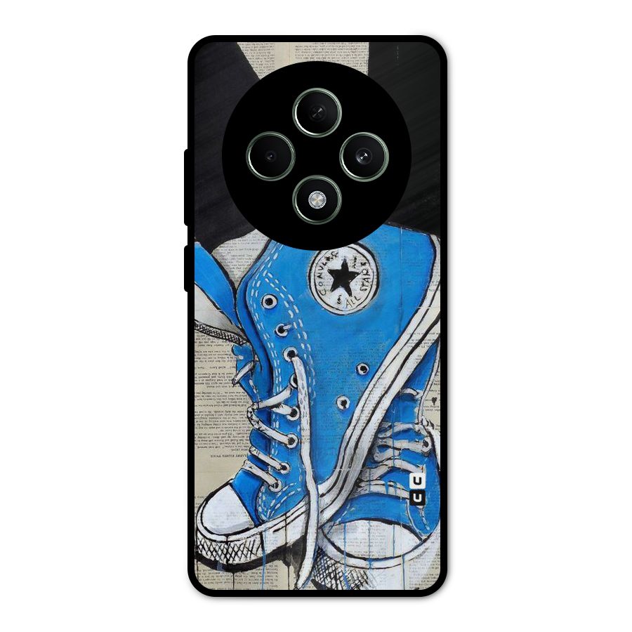 Blue Shoes Metal Back Case for Oppo F27