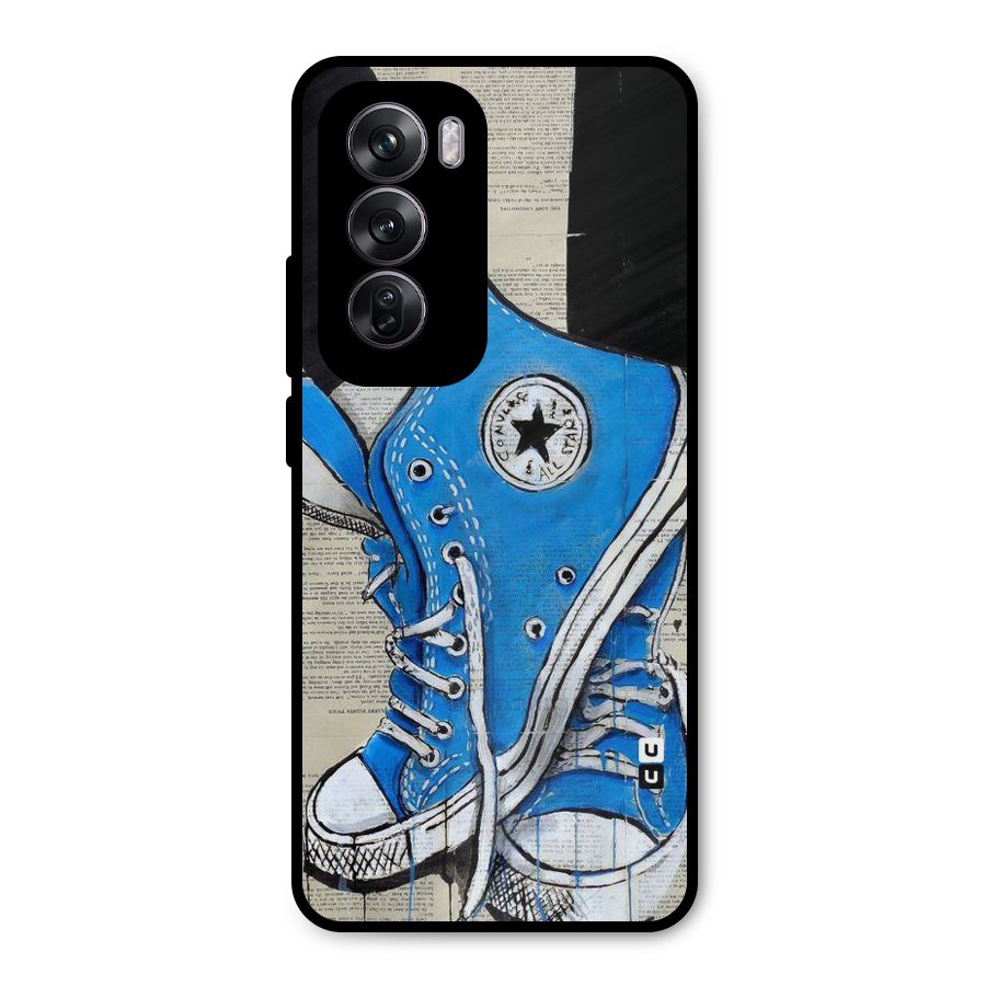 Blue Shoes Metal Back Case for Oppo Reno12 Pro