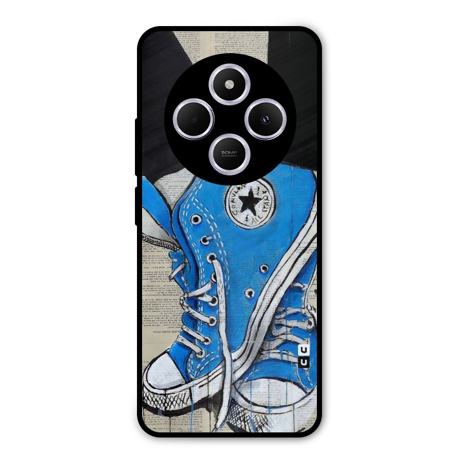 Blue Shoes Metal Back Case for Poco C75 5G