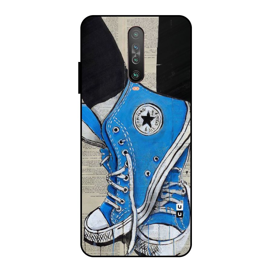 Blue Shoes Metal Back Case for Poco X2