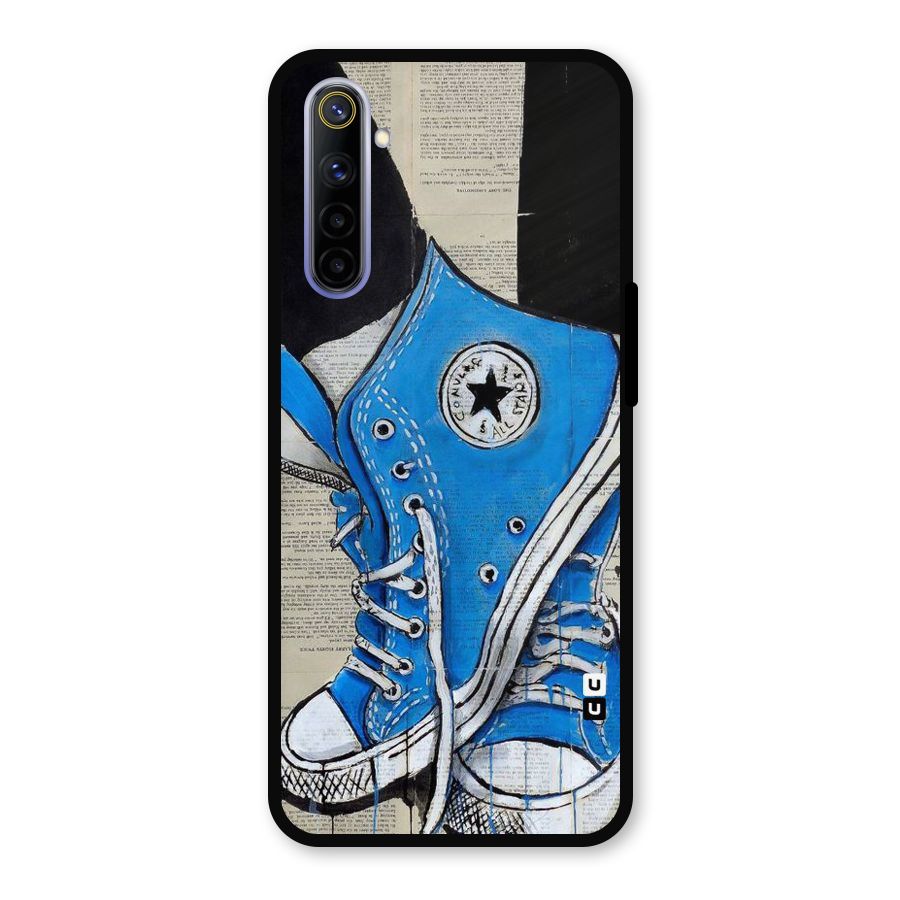 Blue Shoes Metal Back Case for Realme 6i