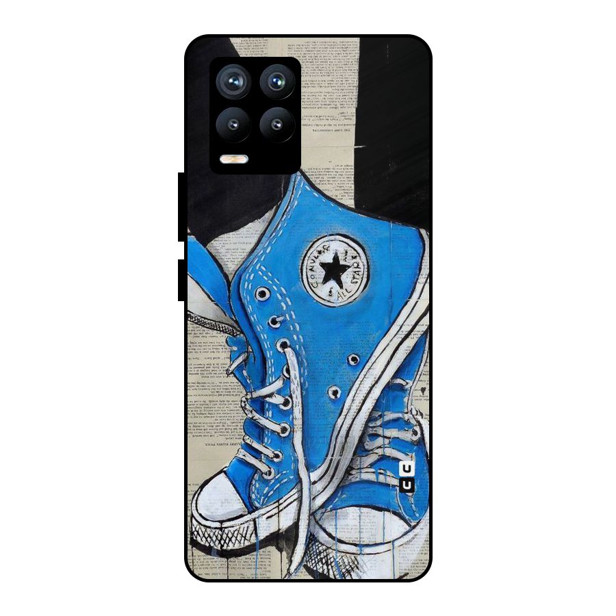Blue Shoes Metal Back Case for Realme 8 Pro