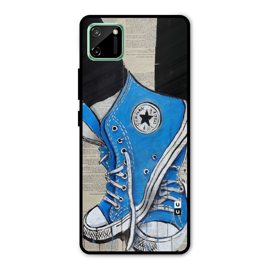 Blue Shoes Metal Back Case for Realme C11