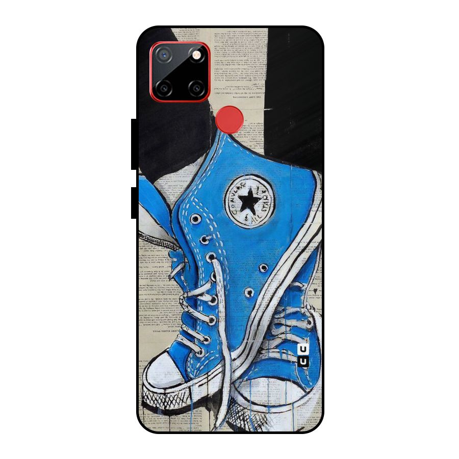 Blue Shoes Metal Back Case for Realme C12