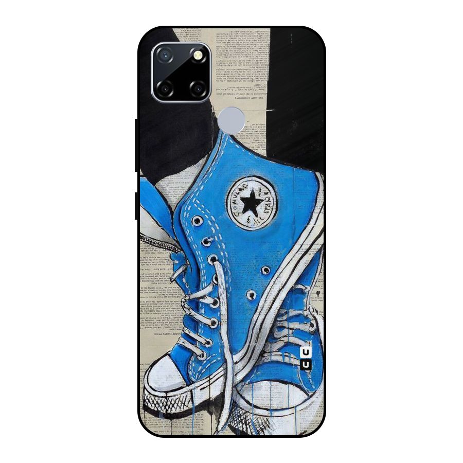 Blue Shoes Metal Back Case for Realme Narzo 30A