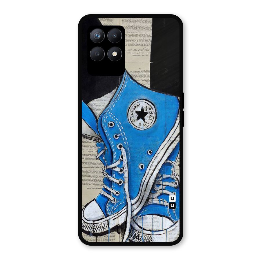 Blue Shoes Metal Back Case for Realme Narzo 50