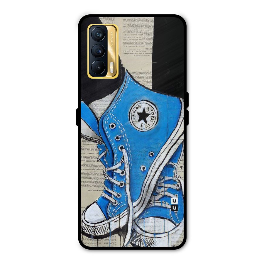 Blue Shoes Metal Back Case for Realme X7