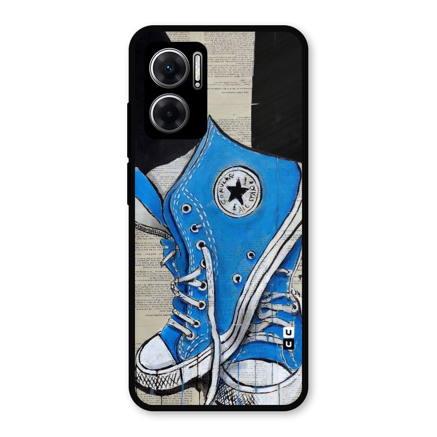 Blue Shoes Metal Back Case for Redmi 11 Prime 5G