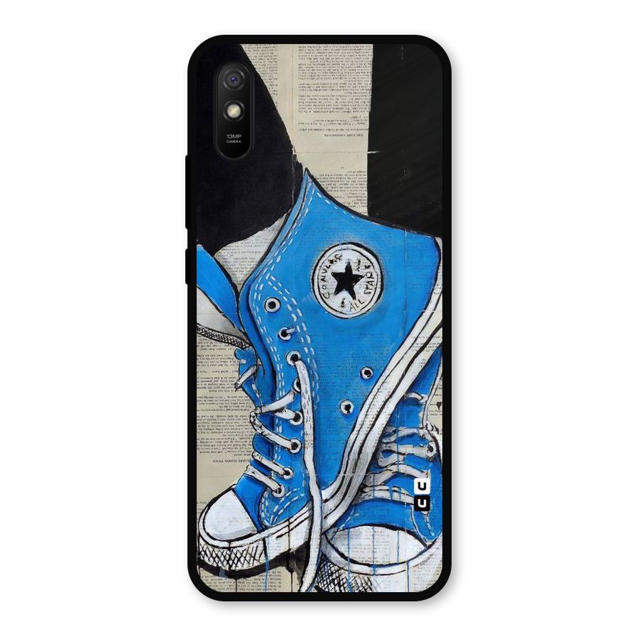 Blue Shoes Metal Back Case for Redmi 9i