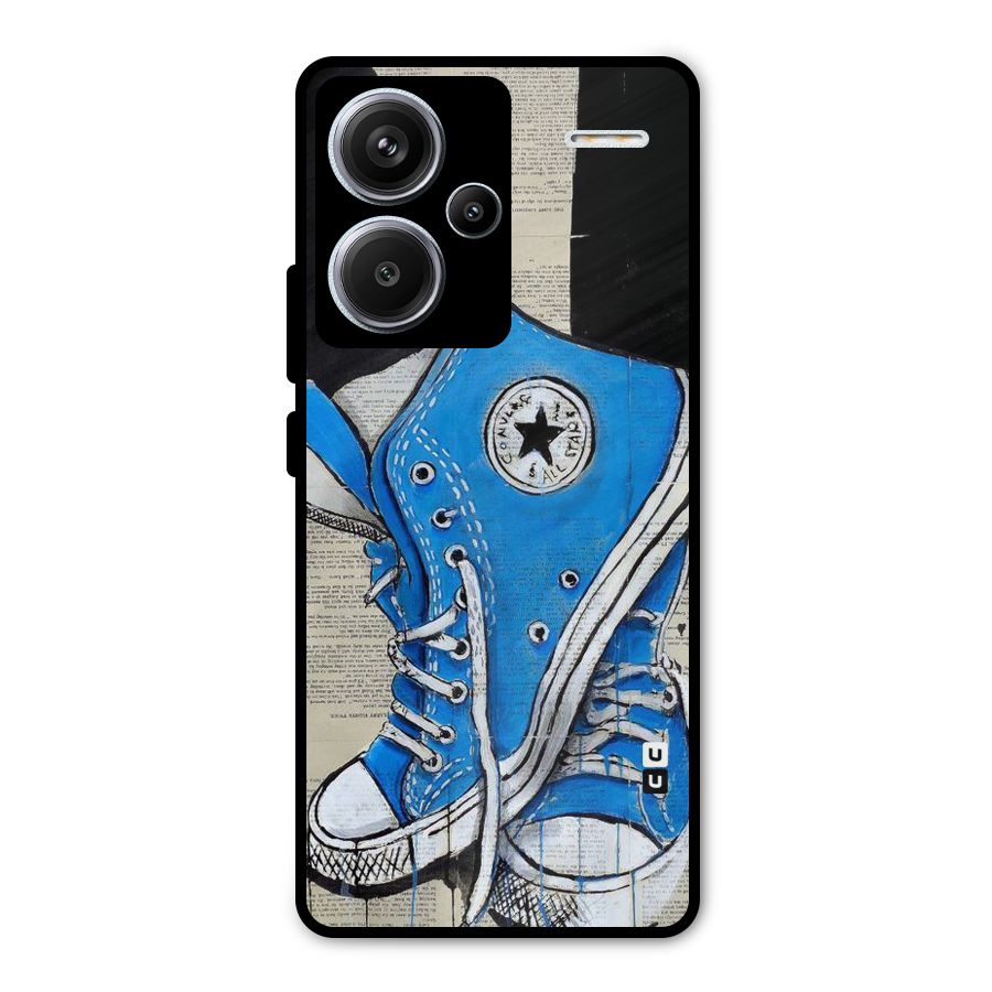 Blue Shoes Metal Back Case for Redmi Note 13 Pro Plus