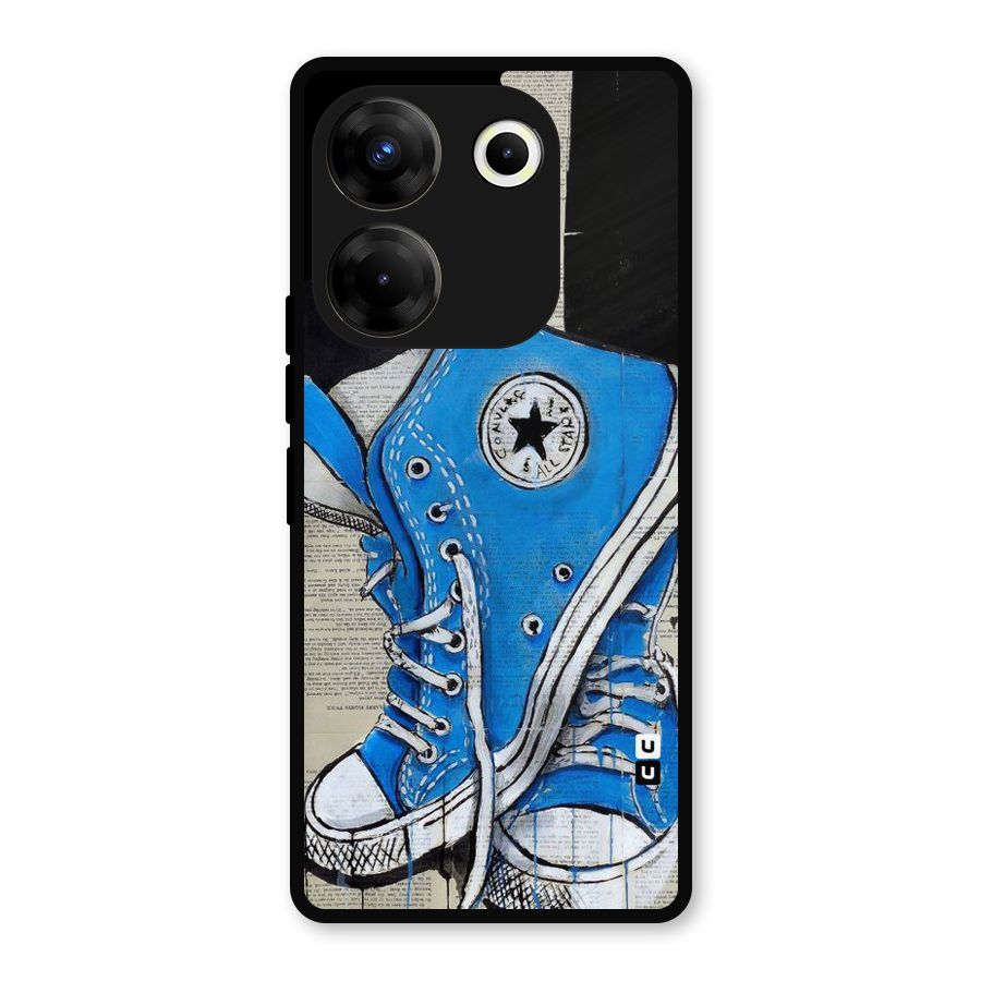 Blue Shoes Metal Back Case for Tecno Camon 20