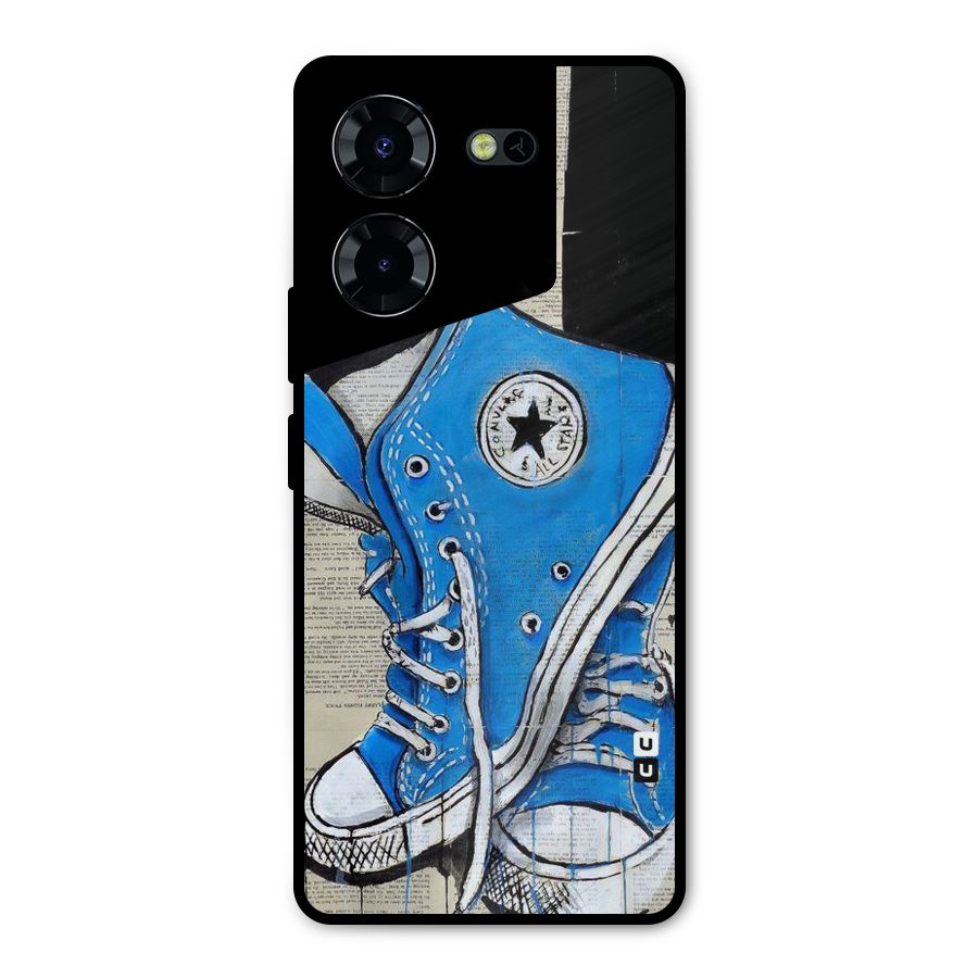 Blue Shoes Metal Back Case for Tecno Pova 5 Pro 5G