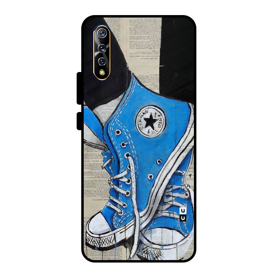 Blue Shoes Metal Back Case for Vivo S1