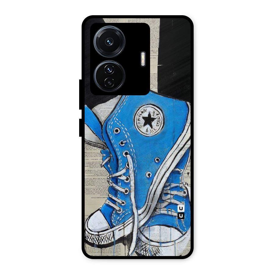 Blue Shoes Metal Back Case for Vivo T1 Pro