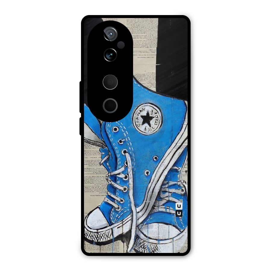 Blue Shoes Metal Back Case for Vivo T3 Ultra