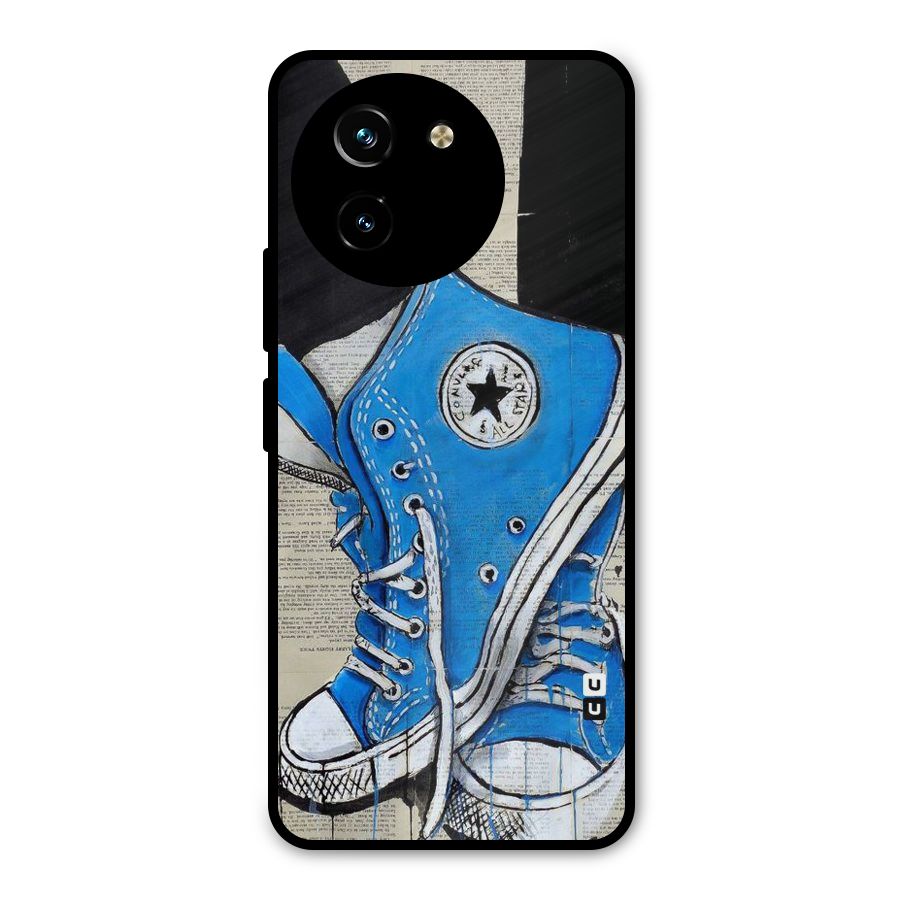 Blue Shoes Metal Back Case for Vivo T3x