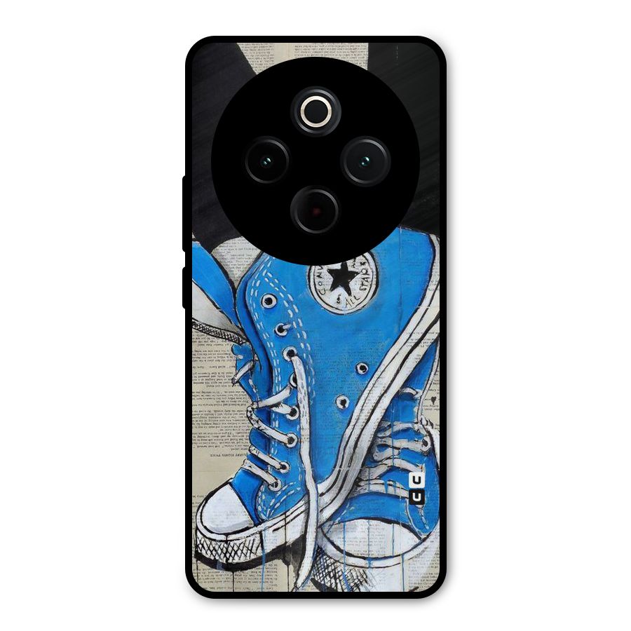 Blue Shoes Metal Back Case for Vivo T4