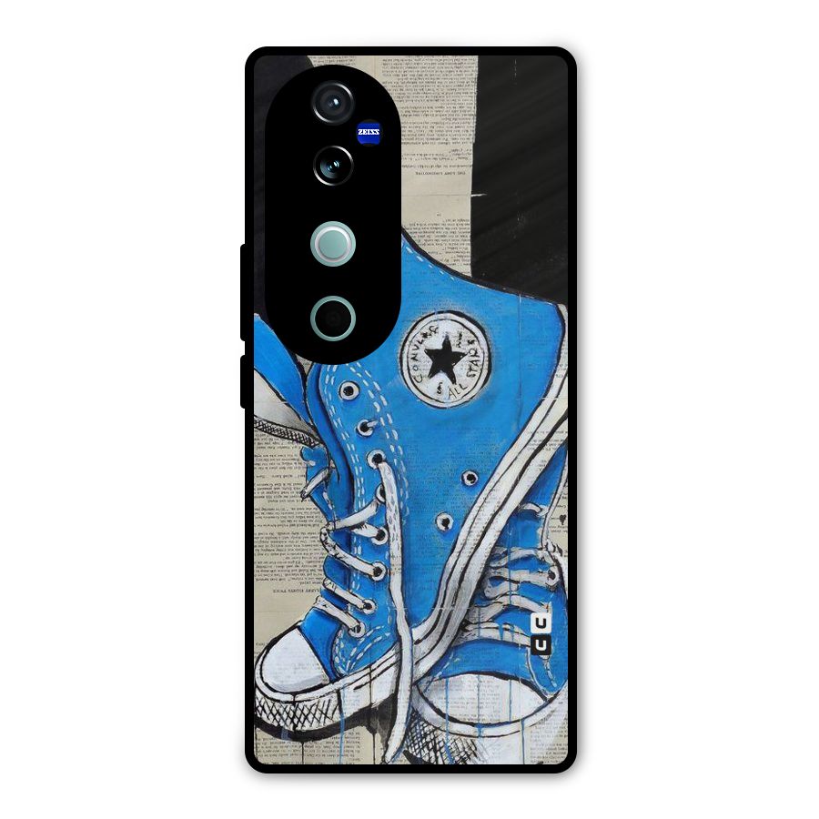 Blue Shoes Metal Back Case for Vivo V40 Pro