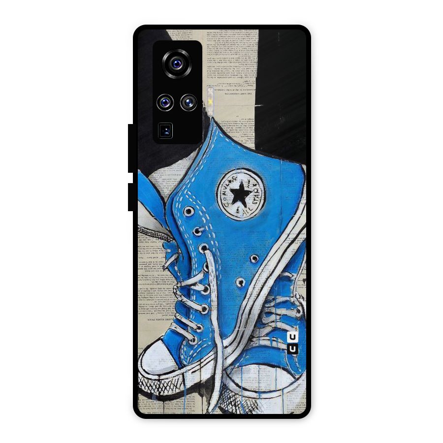 Blue Shoes Metal Back Case for Vivo X50 Pro