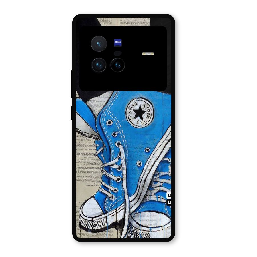 Blue Shoes Metal Back Case for Vivo X80
