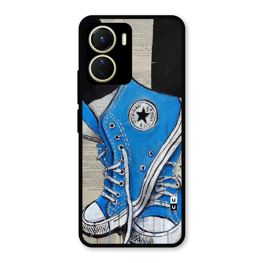 Blue Shoes Metal Back Case for Vivo Y16