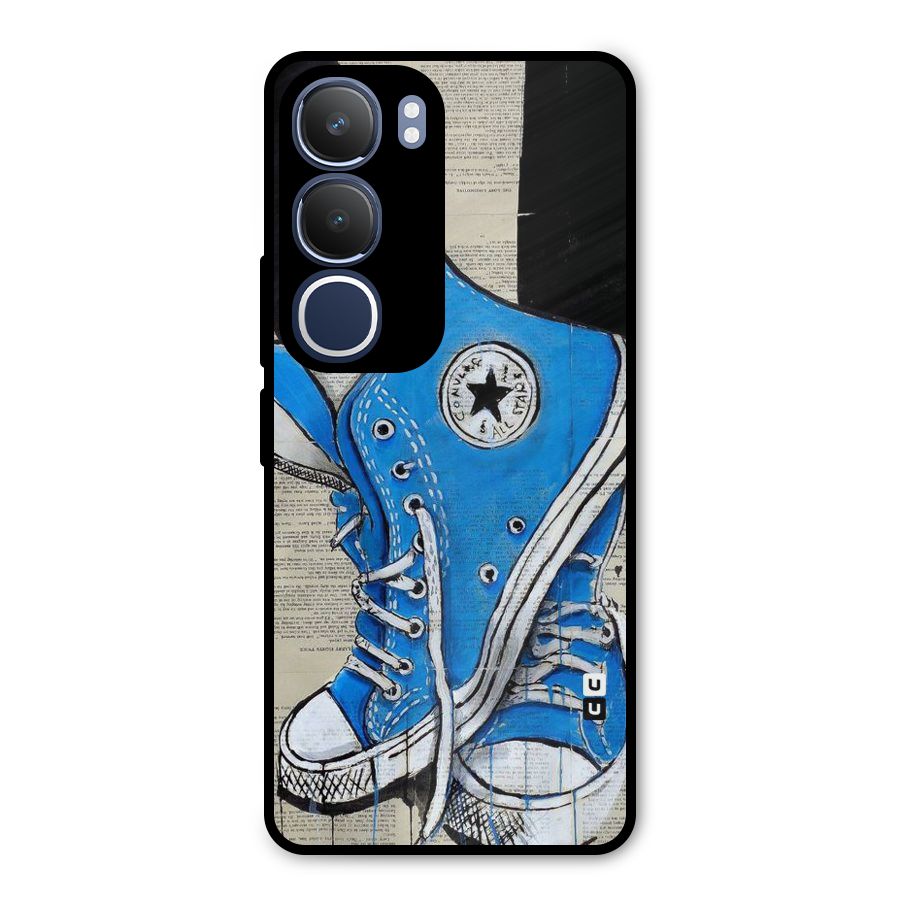 Blue Shoes Metal Back Case for Vivo Y29