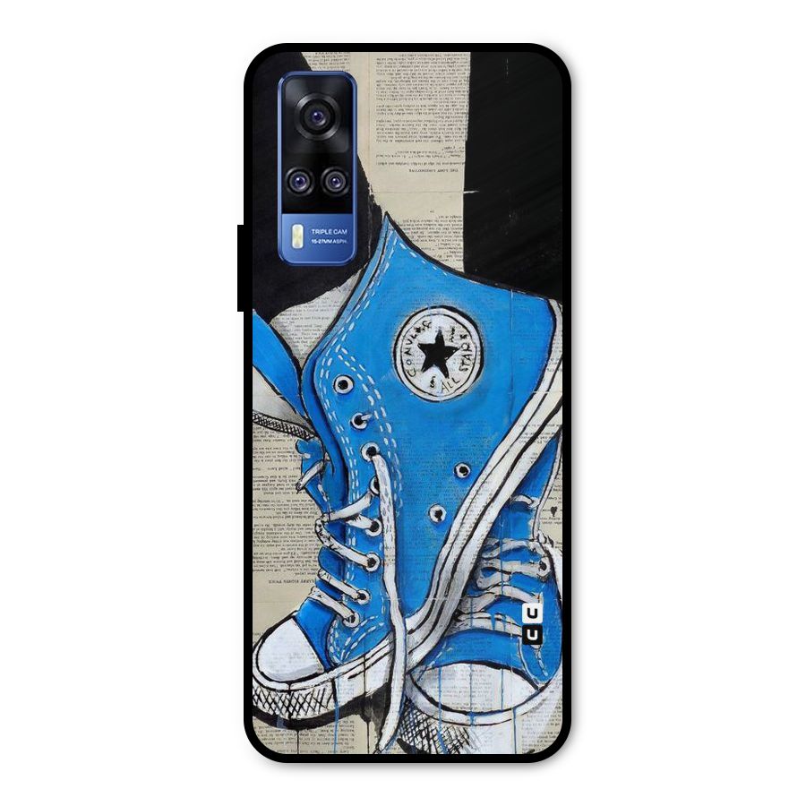 Blue Shoes Metal Back Case for Vivo Y31