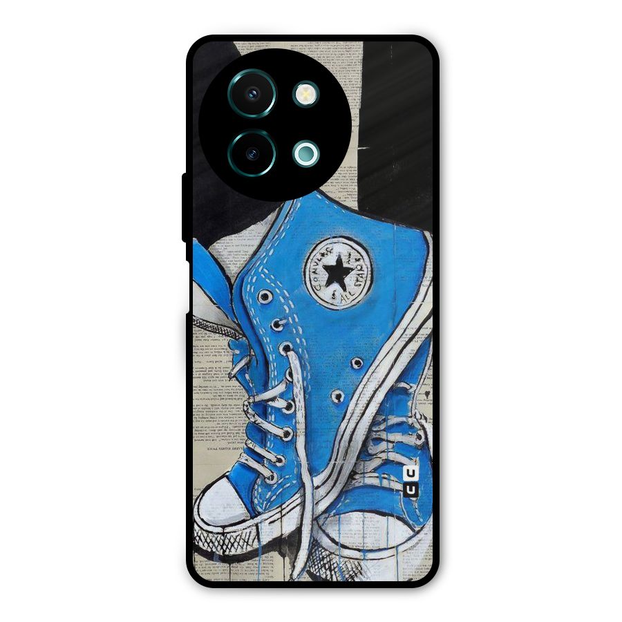 Blue Shoes Metal Back Case for Vivo Y58