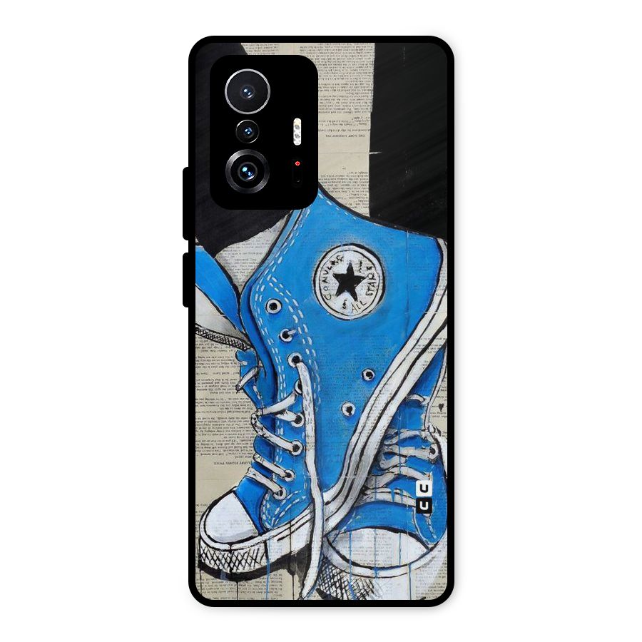 Blue Shoes Metal Back Case for Xiaomi 11T Pro