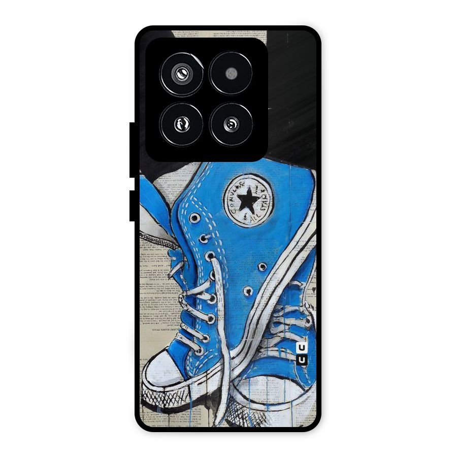 Blue Shoes Metal Back Case for Xiaomi 14 Pro